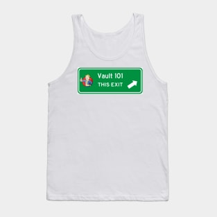 Fallout Shelter Vault Highway Exit Sign Tank Top